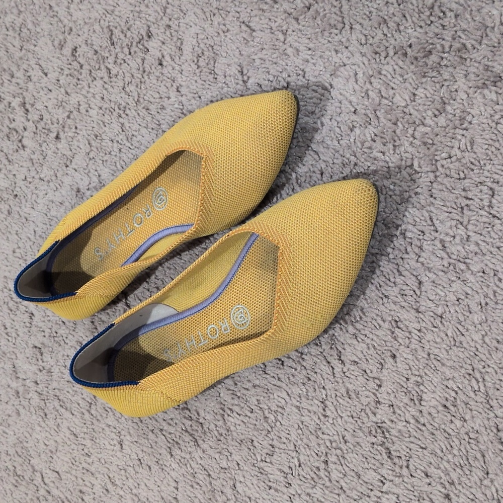 Rothy’s "The‎ Point" Yellow Flats 8